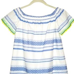 Buckley K embroidered off the shoulder blouse size M